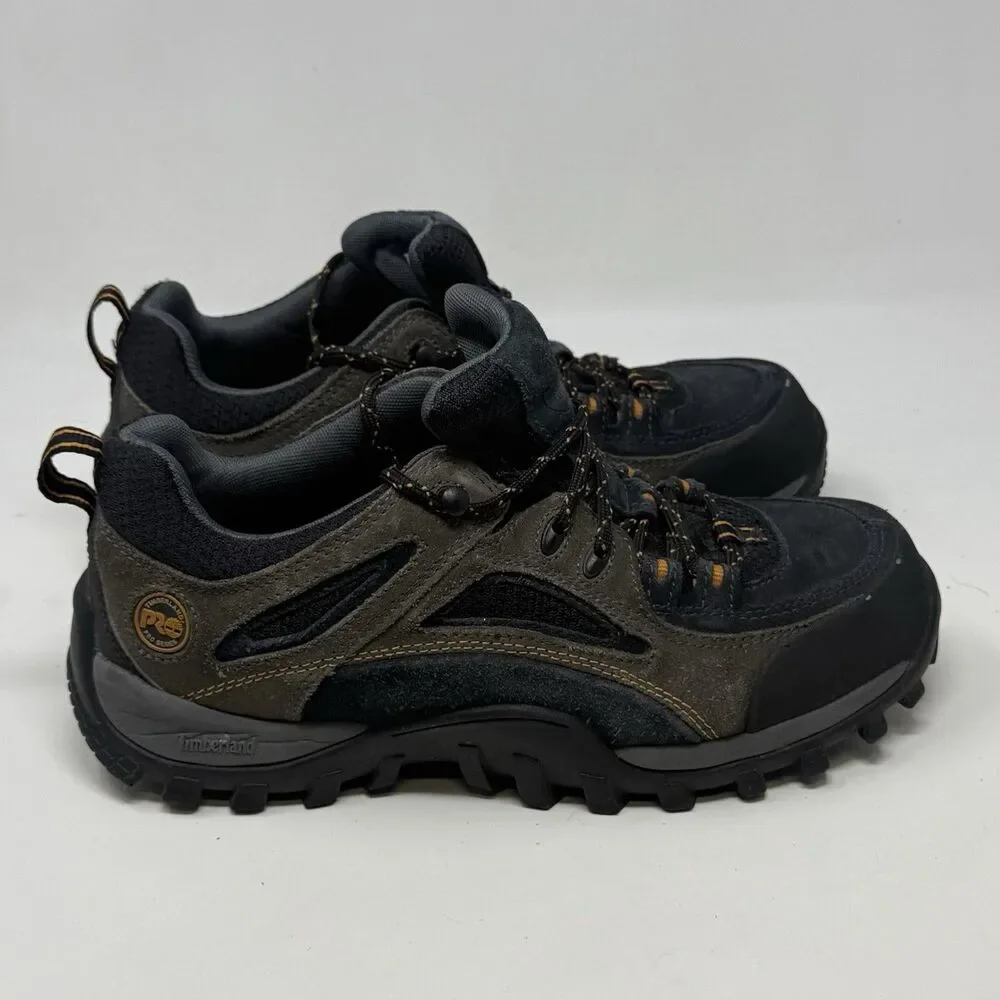 Timberland Pro Mudsill Steel Toe Work Shoes Mens 7.5 Blue Gray Suede Lace Up